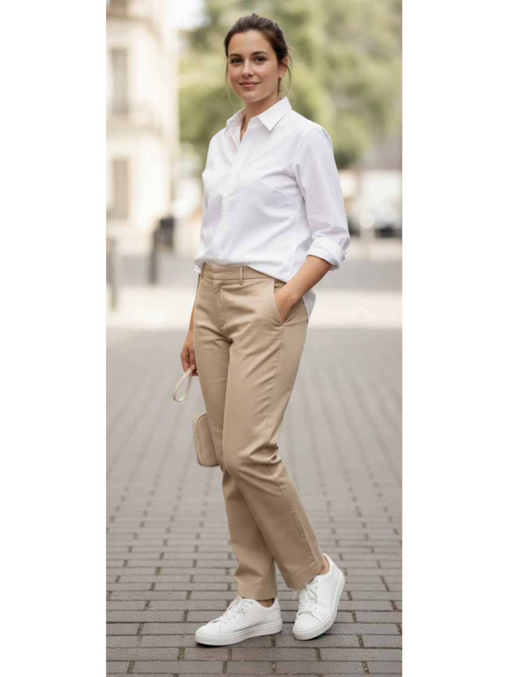 Michael Kors Miranda Mid-Rise Slim Leg Khaki Pants Size 16